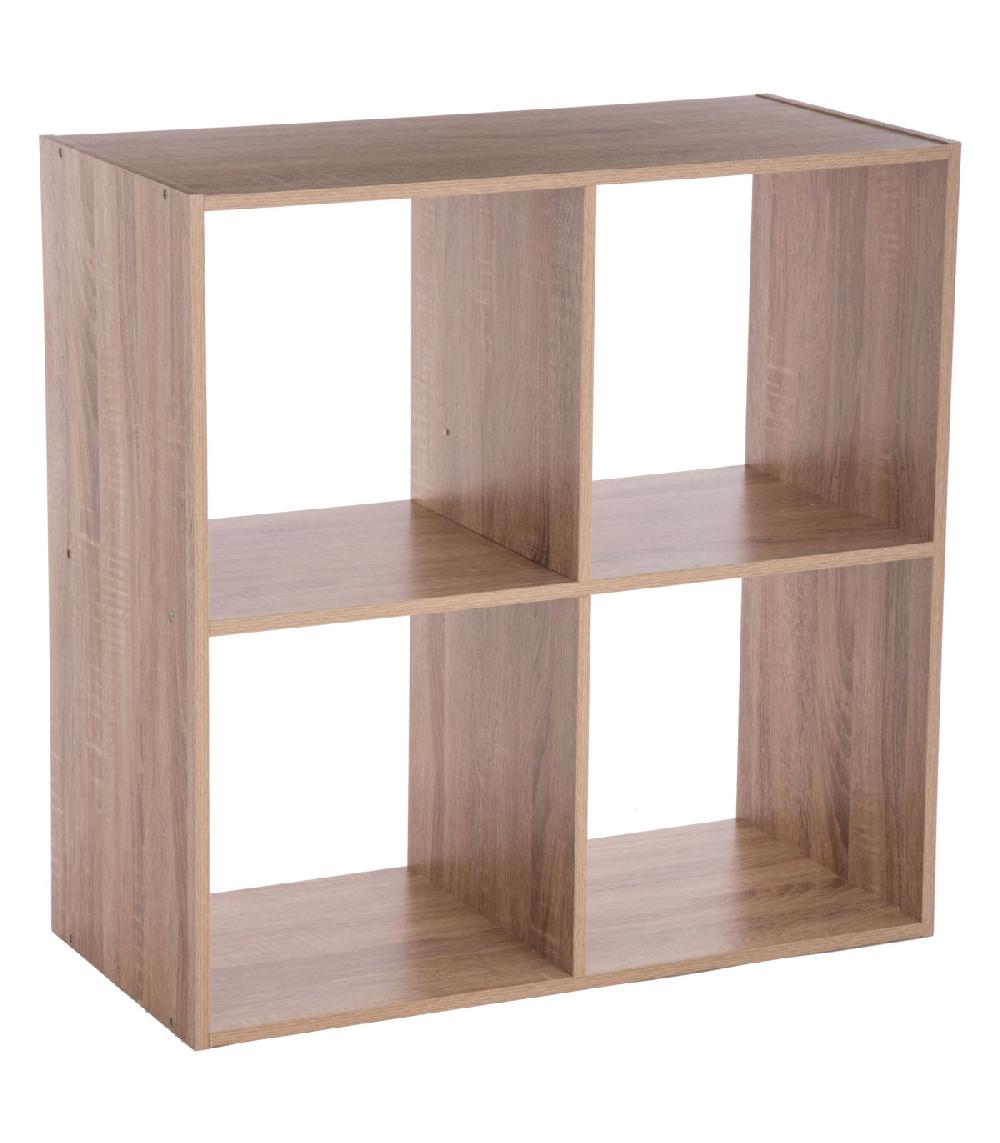 wadiga Étagère bois 4 Casiers - 67.5x32x67.5cm