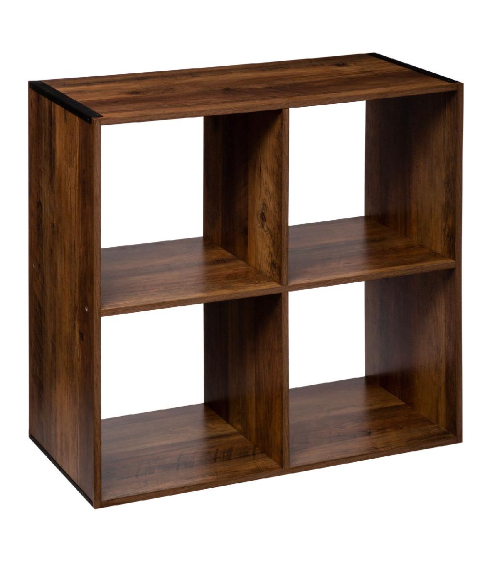 wadiga Étagère bois 4 Casiers - 67.5x32x67.7cm