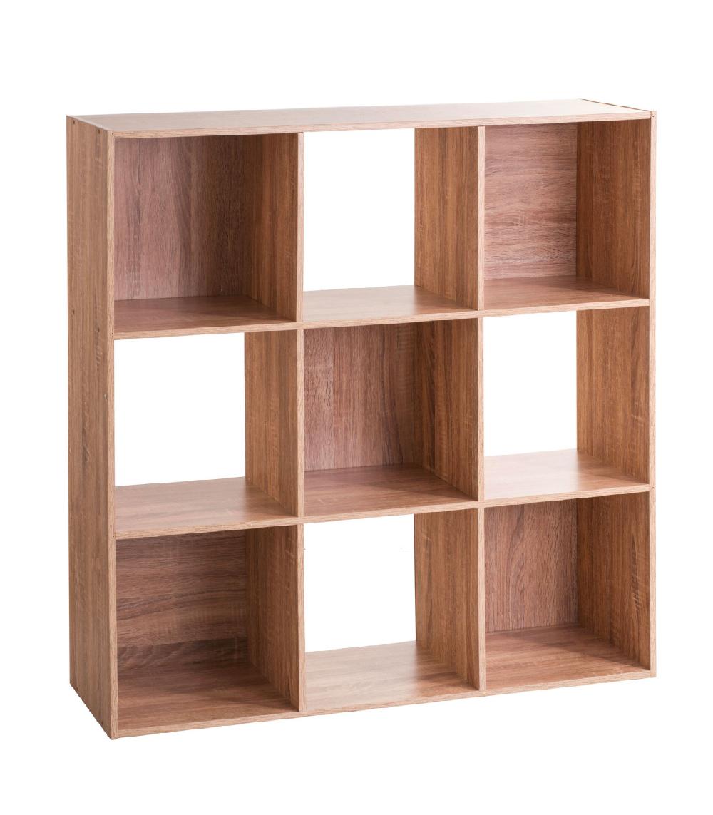 wadiga Étagère bois 9 Casiers - 100.5x32x100.5cm