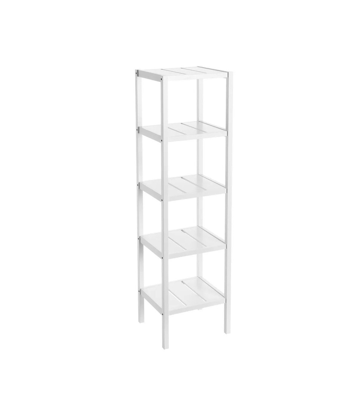 wadiga Étagère Bois Blanc MDF 5 Plateaux