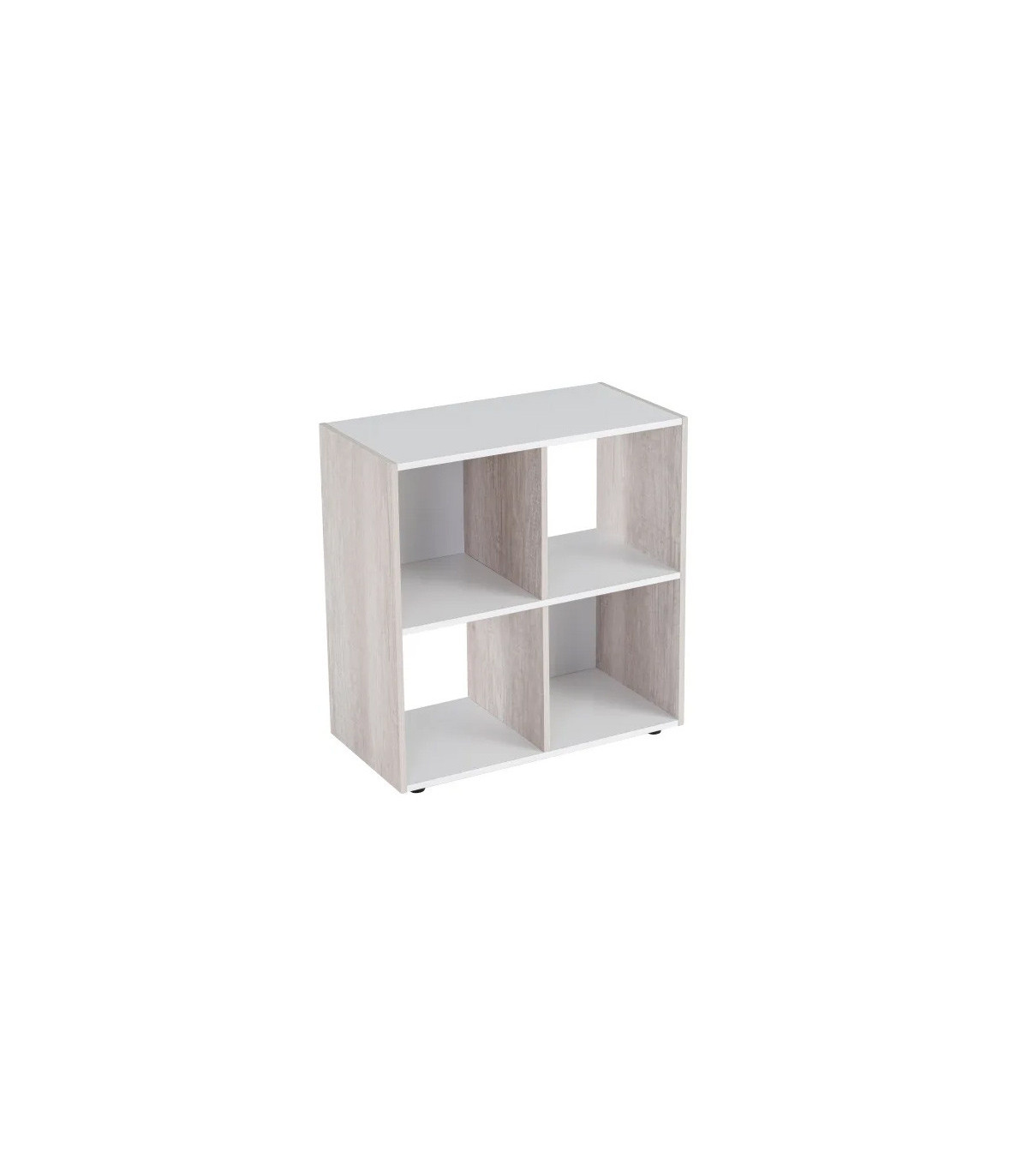 wadiga Étagère bois et blanc - 4 Casiers