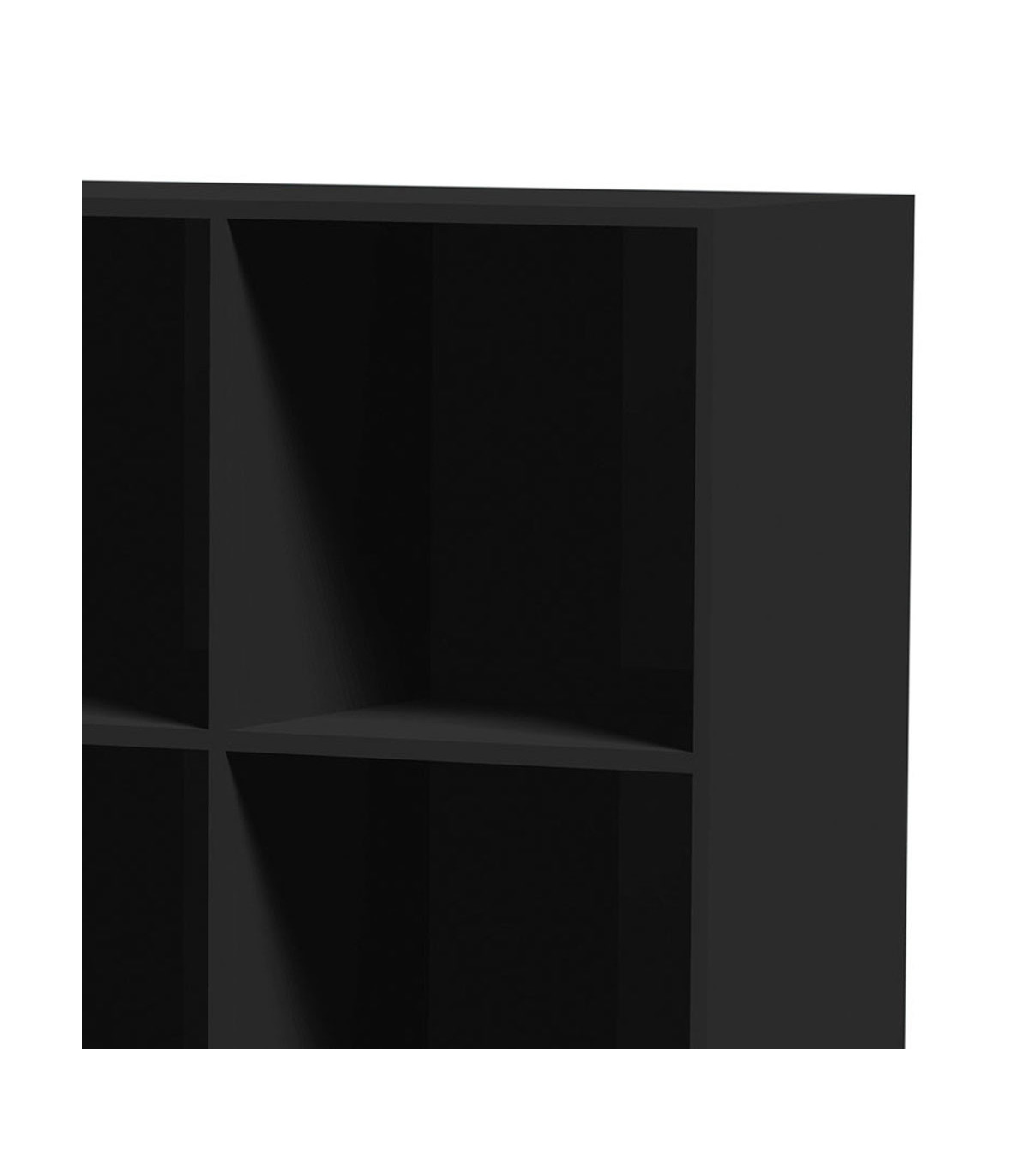 Wadiga Étagère Carrée En Bois Noir - 9 Casiers