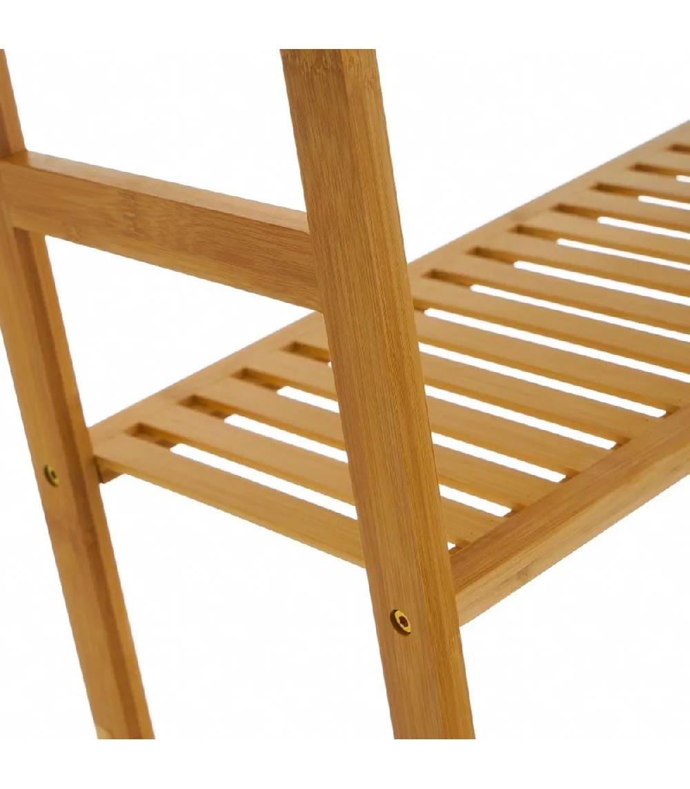 Wadiga Étagère Contour WC En Bambou 60x25x161cm