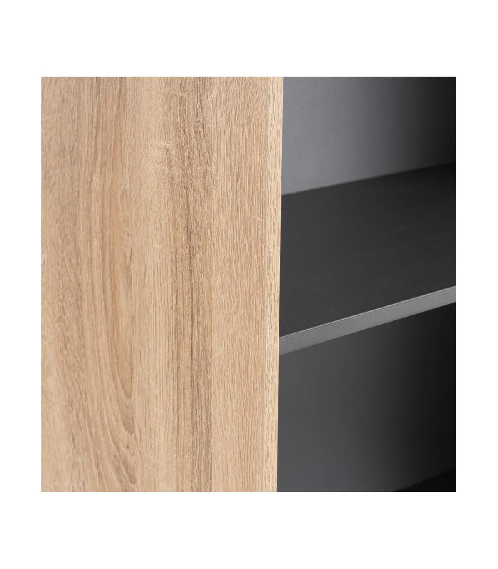 Wadiga Étagère En MDF Bois Et Gris - 4 étagères