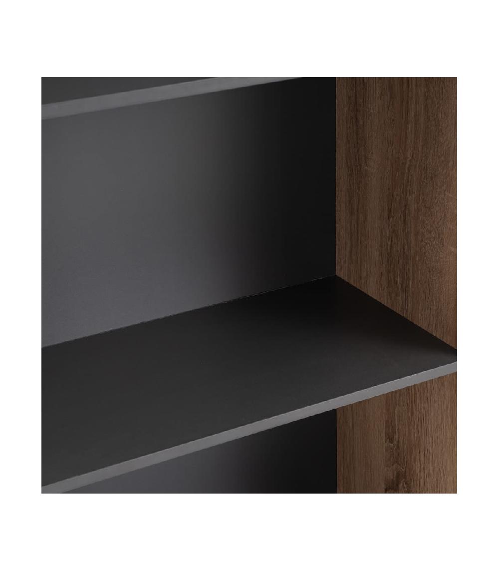 Wadiga Étagère En MDF Bois Et Gris - 4 étagères