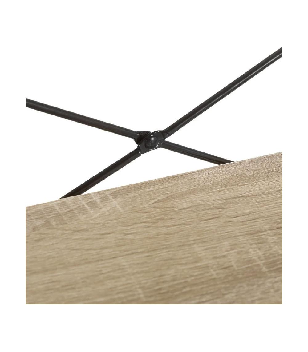 Wadiga Étagère Métal Noir Et Bois 3 Étages
