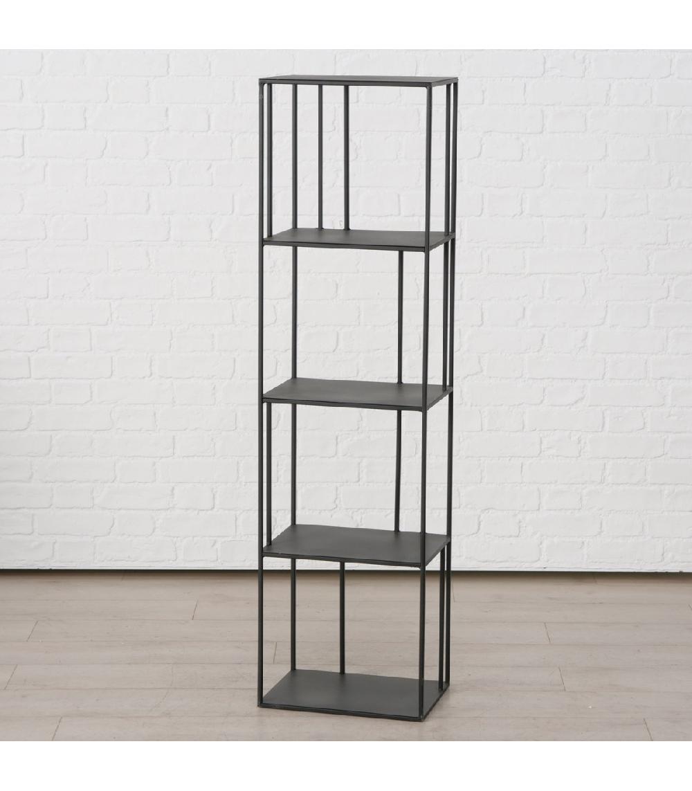 Wadiga Étagère Métal Noir - Hauteur 140cm