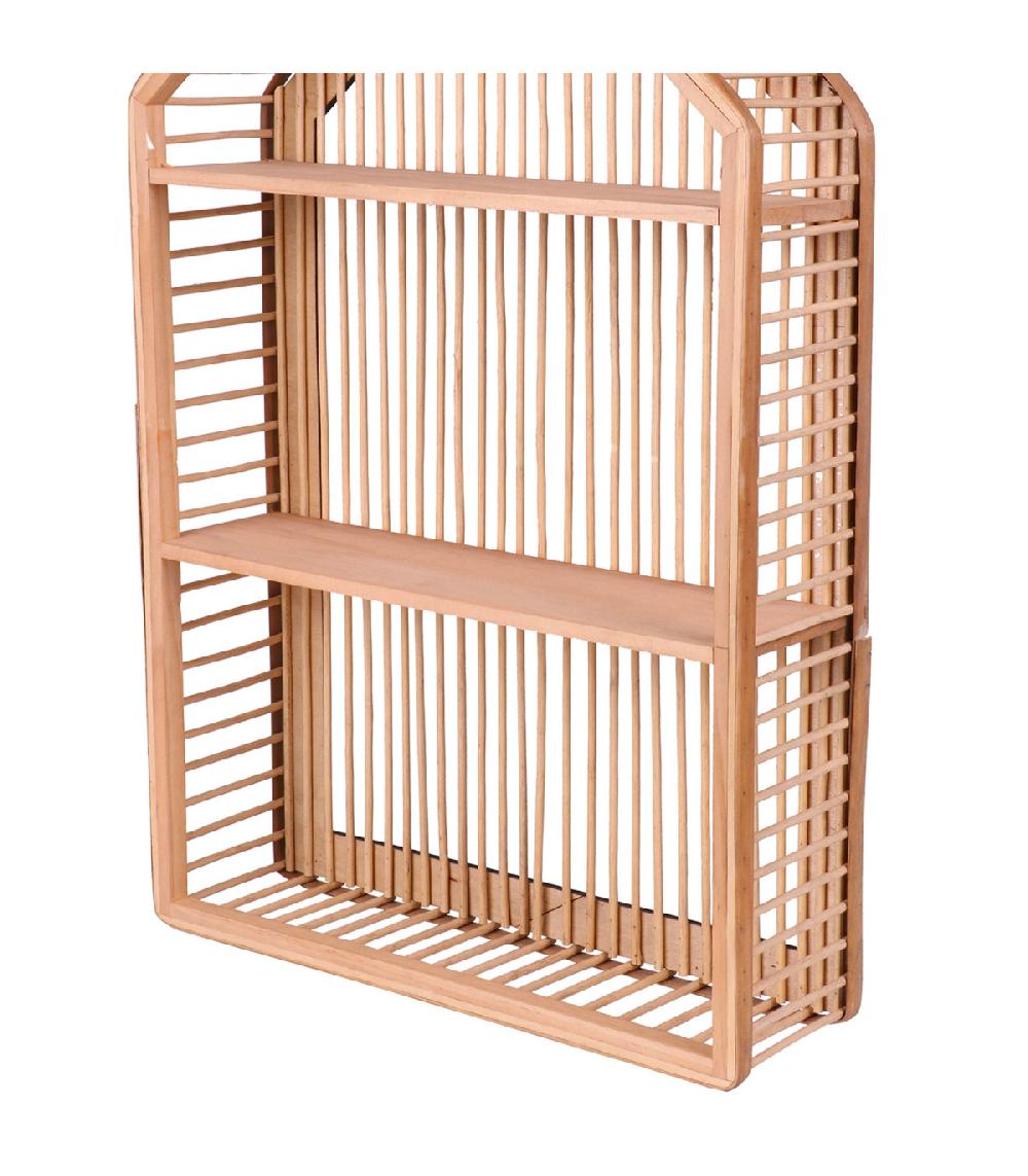 Wadiga Étagère Murale 2 Niveaux Bois Maison
