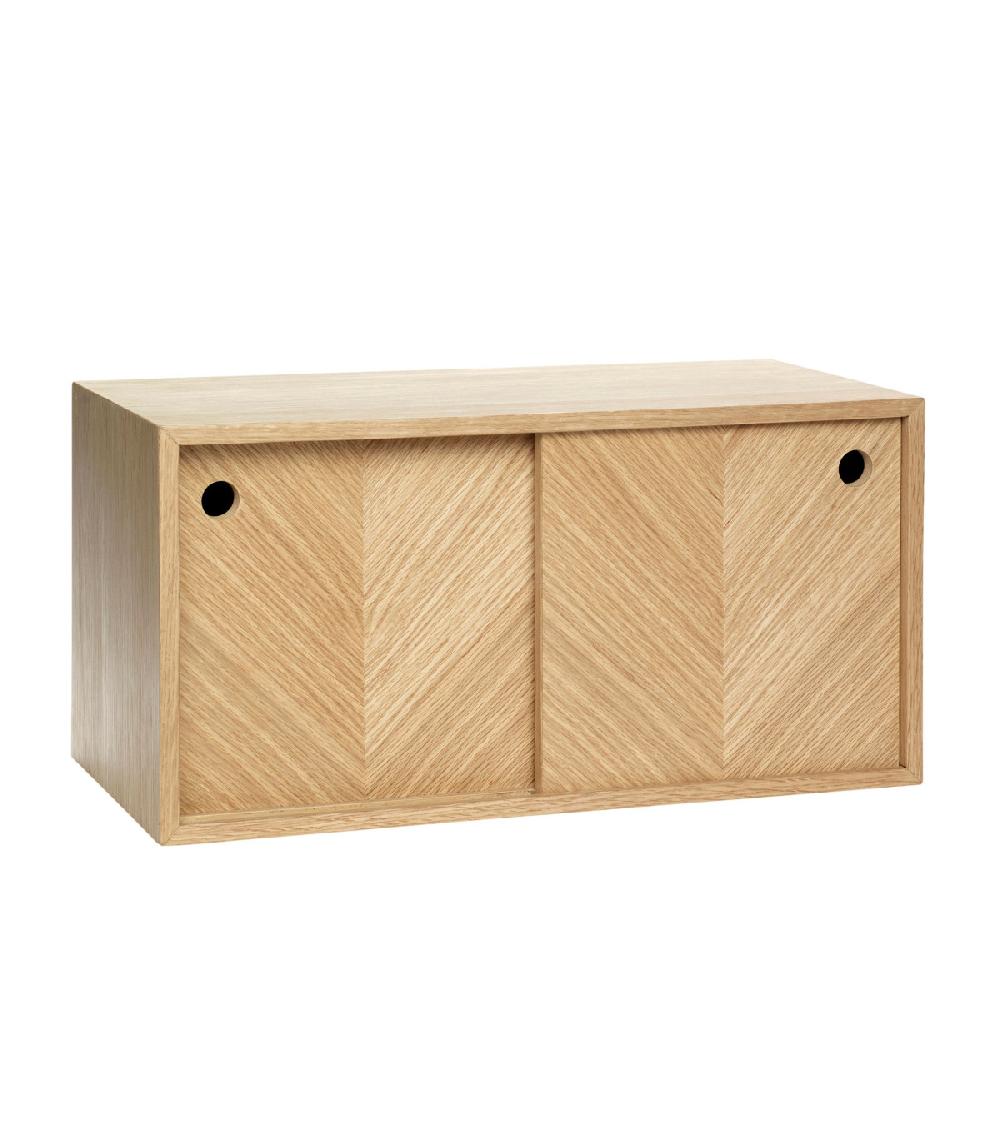 wadiga Étagère Murale avec Rangement en Chêne