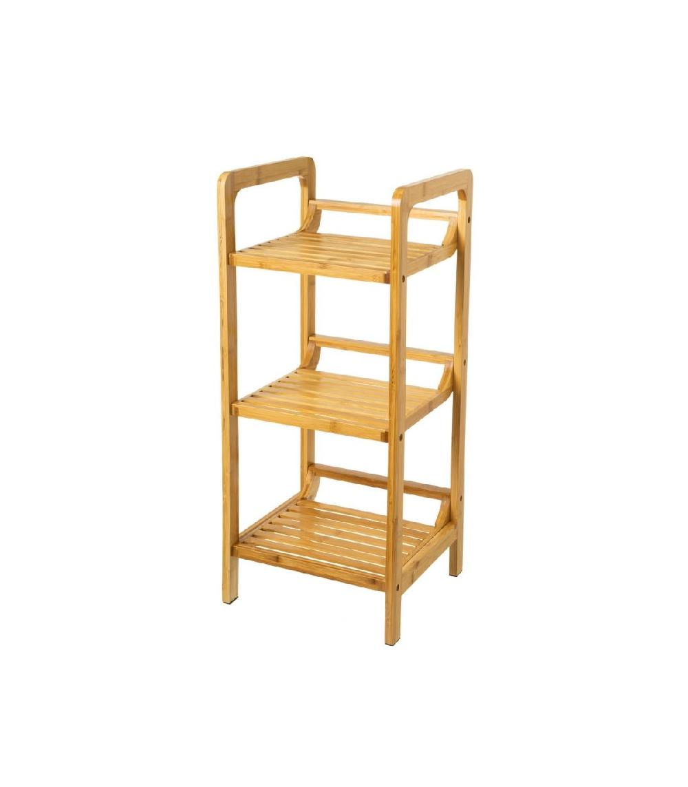 wadiga Étagère Salle de Bain Bambou 3 Étages