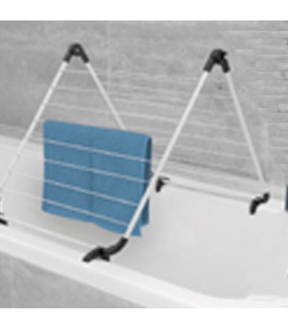 Wadiga Étendoir à Linge Pour Baignoire 66x65cm
