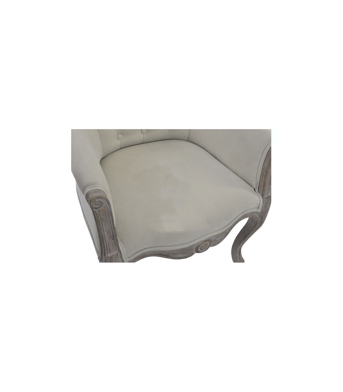 Wadiga Fauteuil Capitonné Classique Beige