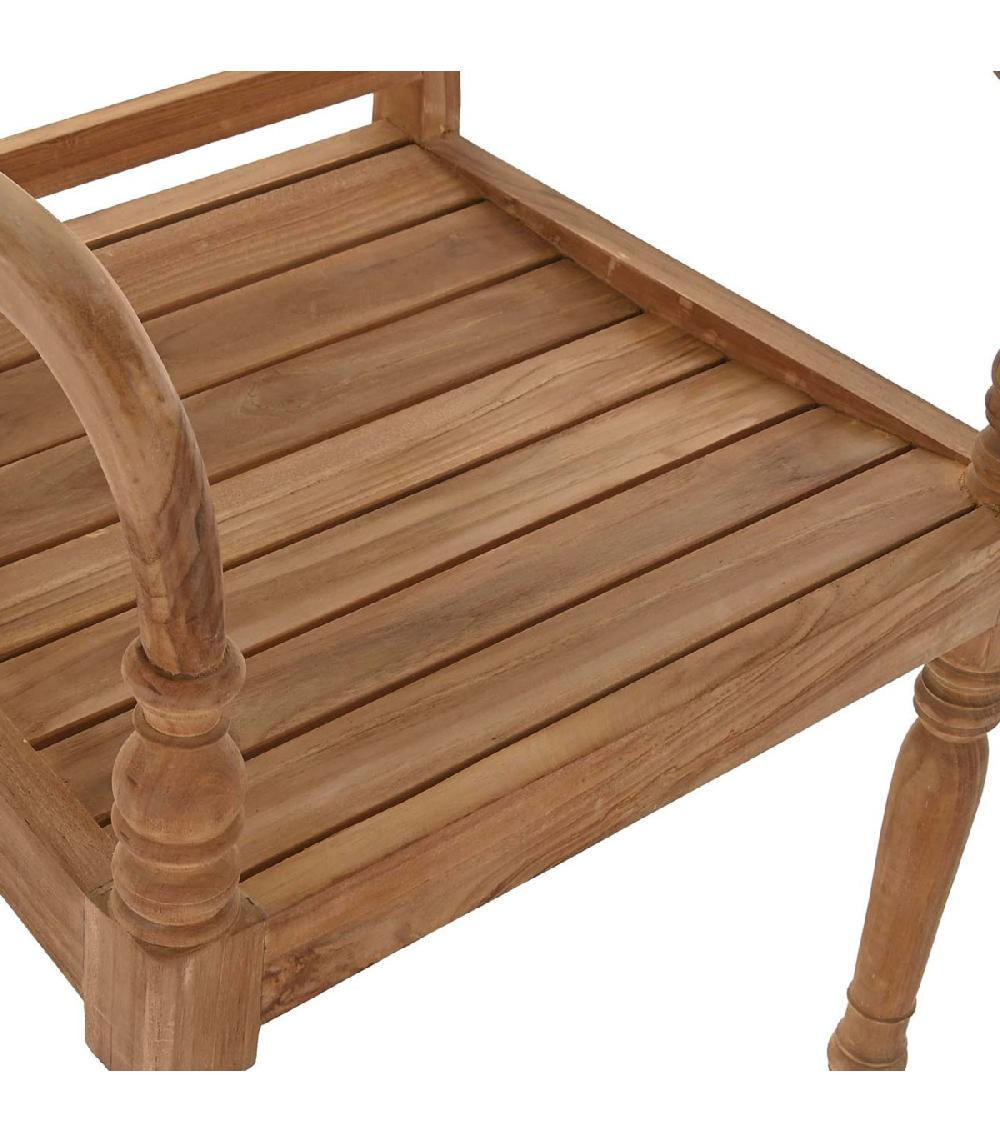 Wadiga Fauteuil De Jardin En Teck 54x47x85cm