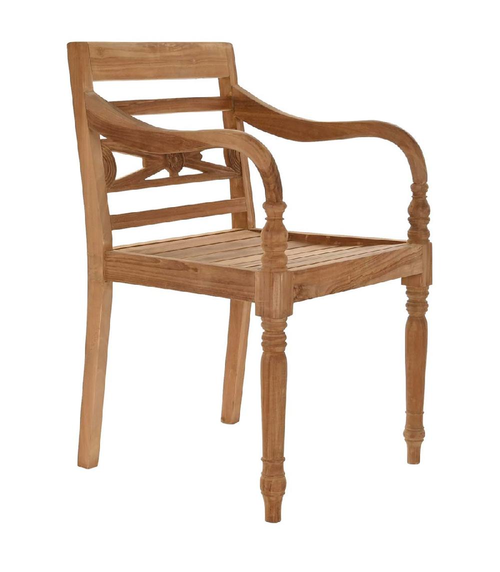 wadiga Fauteuil de jardin en teck 54x47x85cm