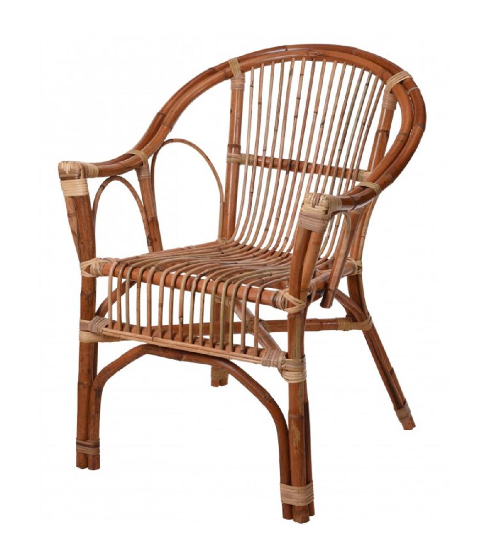 wadiga Fauteuil en Rotin Kubu et Roseau