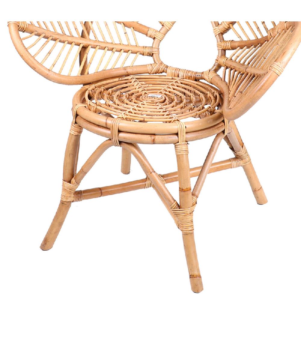 Wadiga Fauteuil En Rotin Tulipe 95x63x114cm