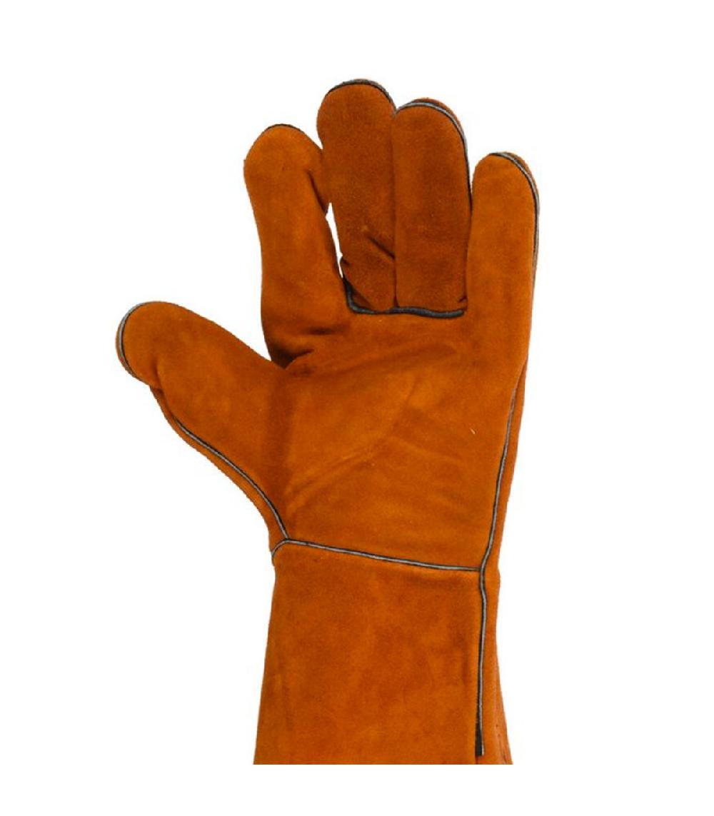 Wadiga Gants Barbecue En Cuir Marron 35cm