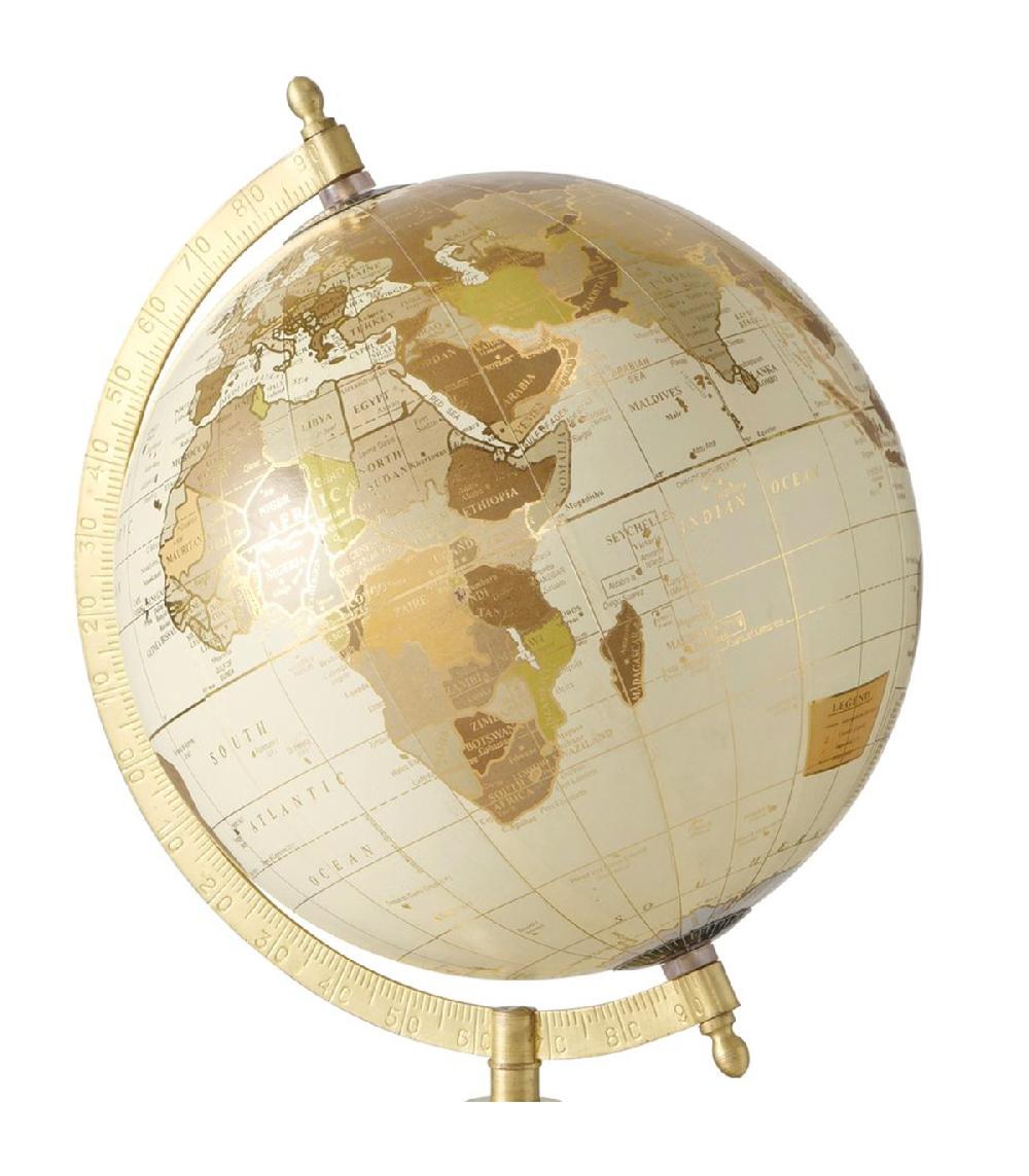 Wadiga Globe Terrestre Doré