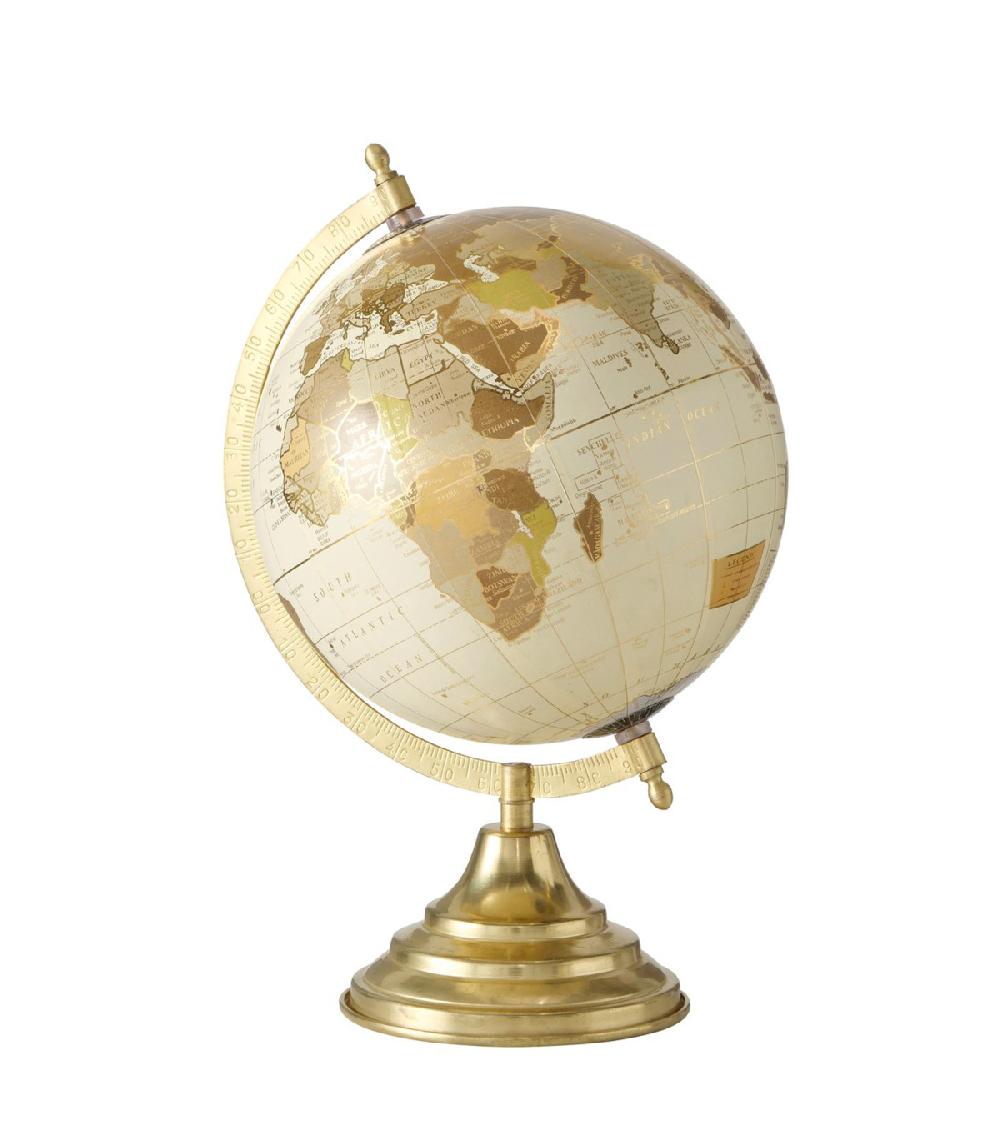 wadiga Globe terrestre doré