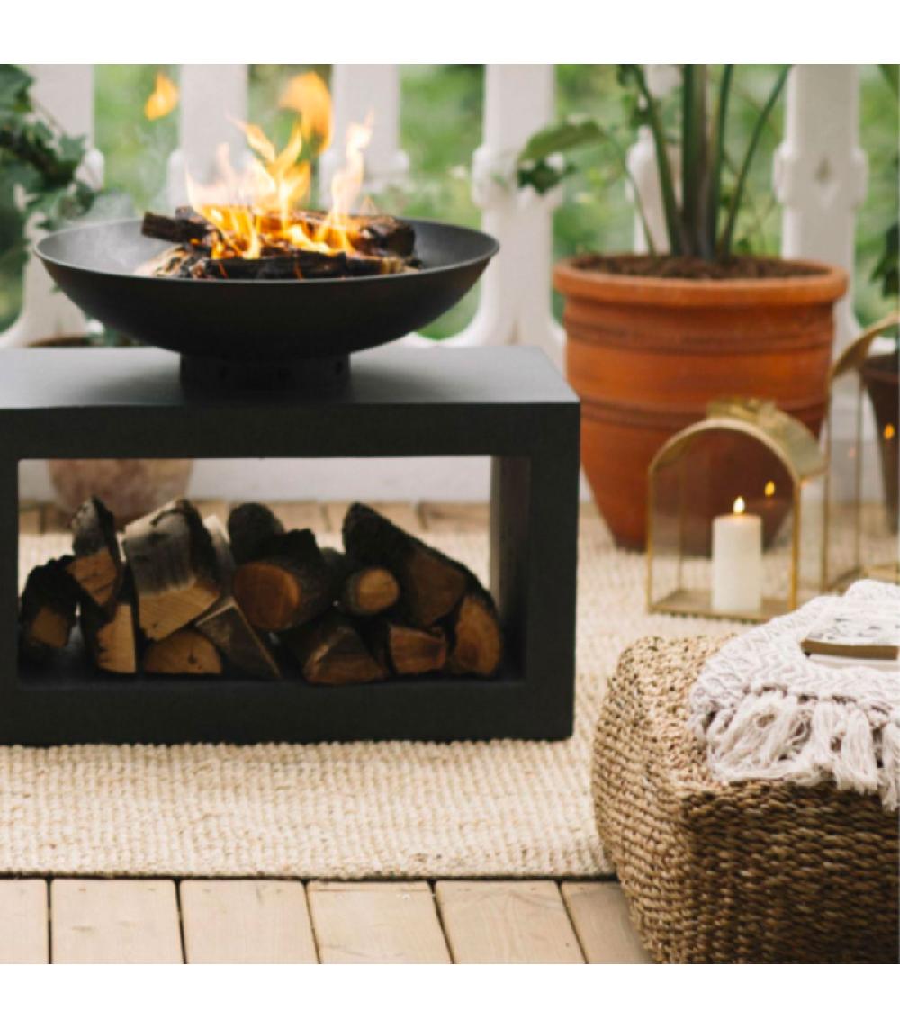 Wadiga Grand Pouf Carré En Rotin
