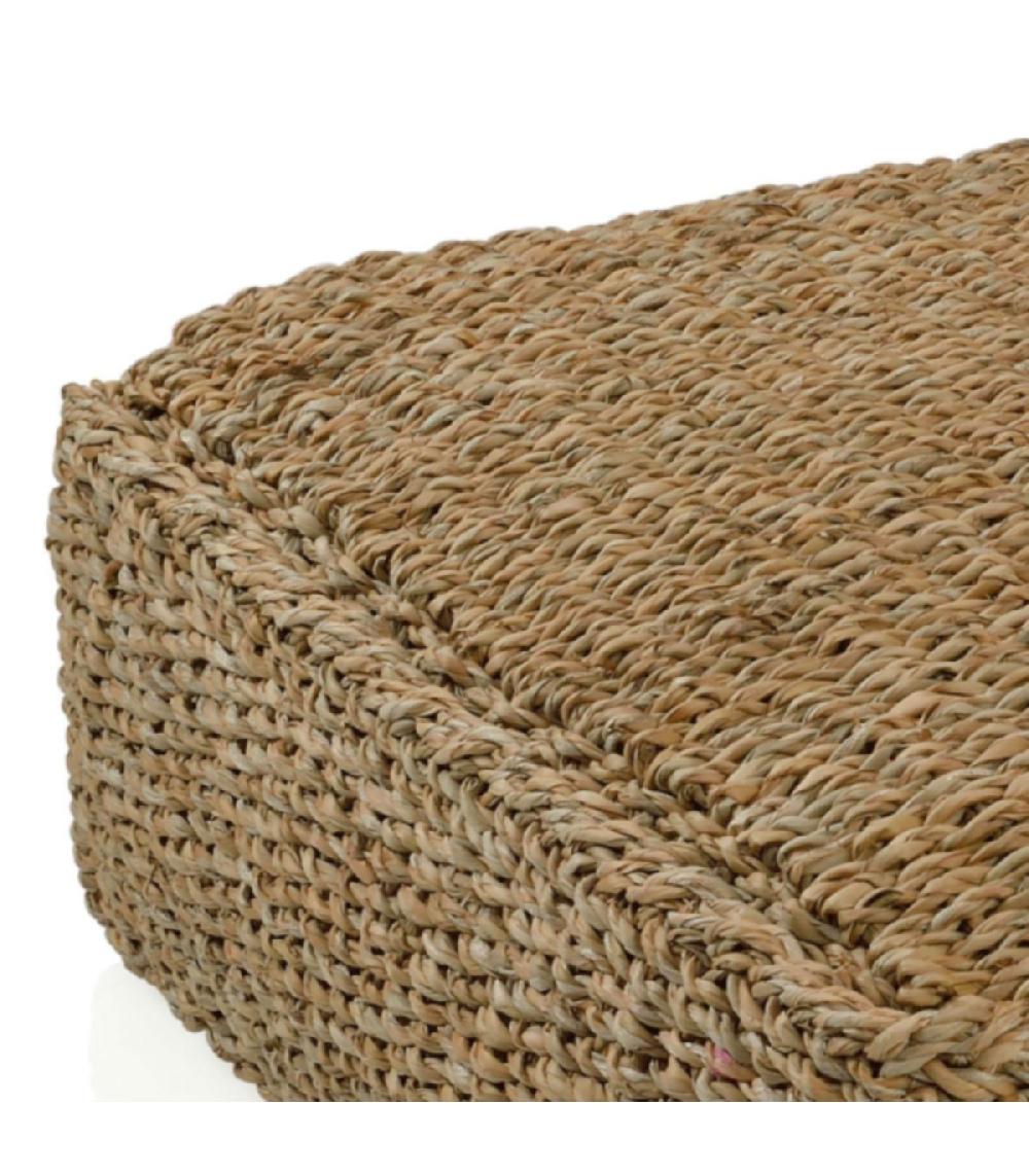 Wadiga Grand Pouf Carré En Rotin