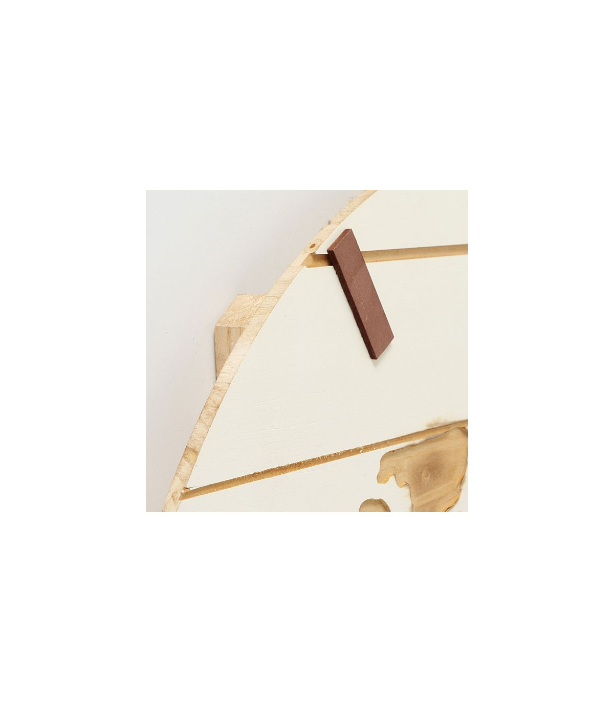 Wadiga Grande Horloge Murale En Bois Blanc Monde