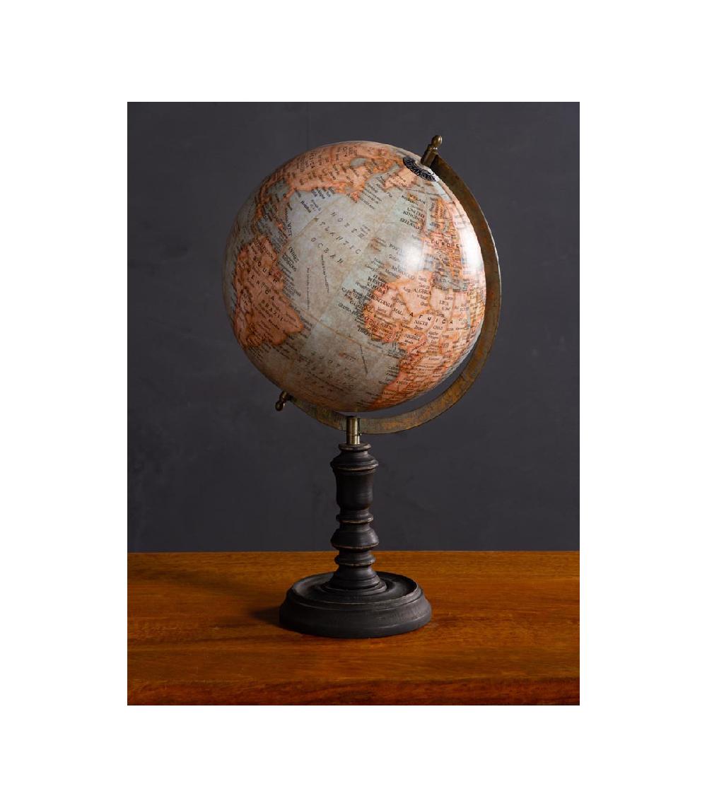 Wadiga Grande Mappemonde Sur Pied Central Bois