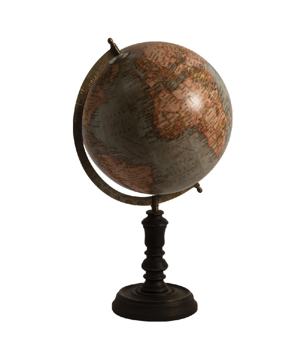 wadiga Grande Mappemonde sur Pied Central Bois