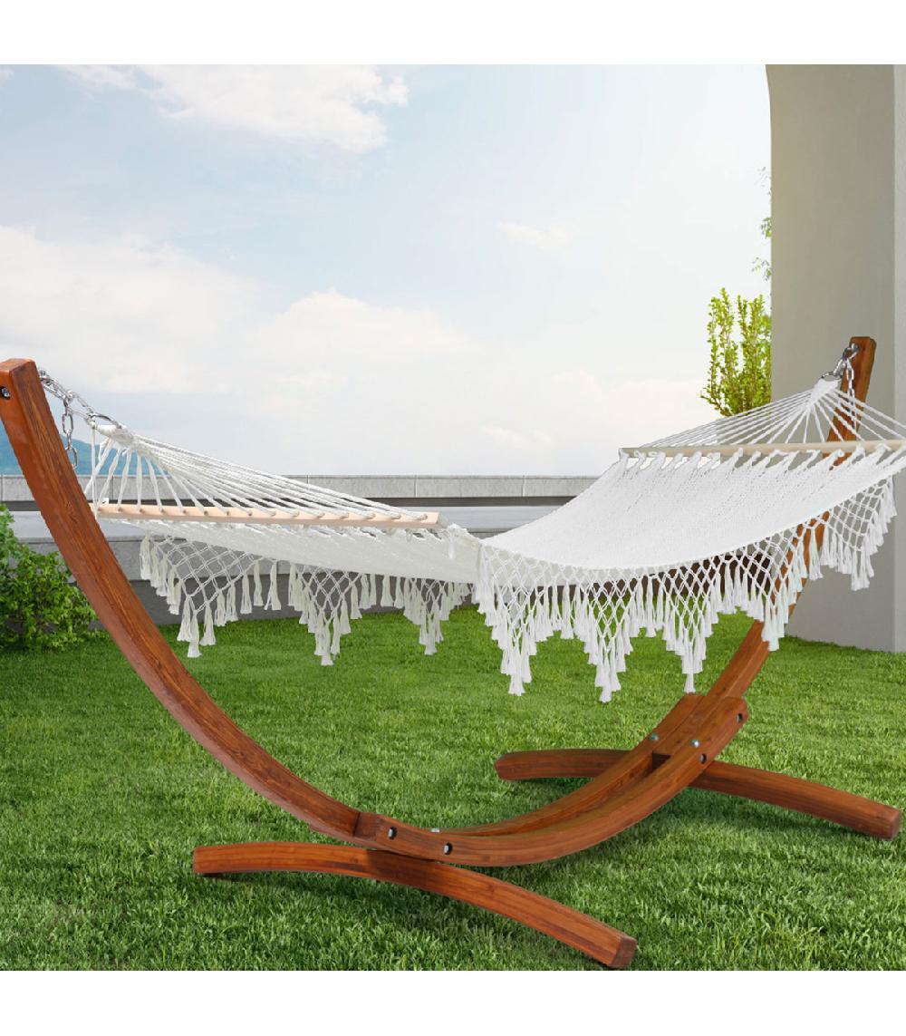 Wadiga Hamac Macramé Blanc 100x260cm