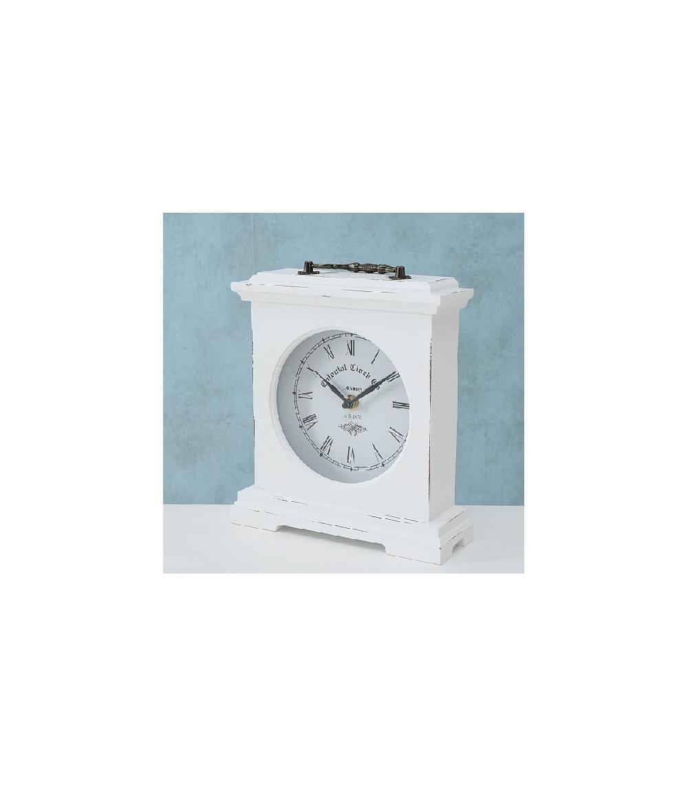 Wadiga Horloge à Poser En Bois Blanc