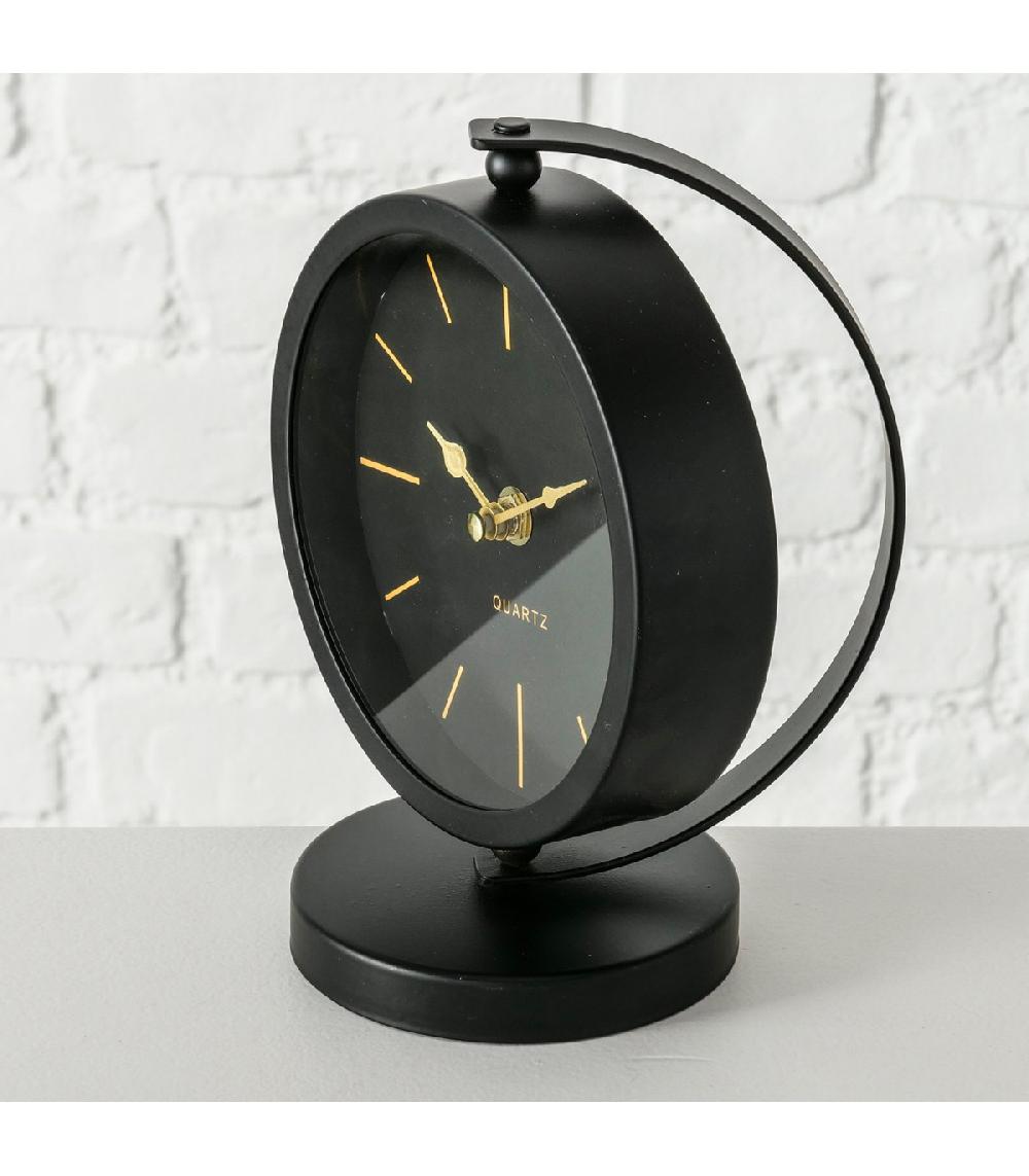 Wadiga Horloge à Poser En Métal Noir Et Doré