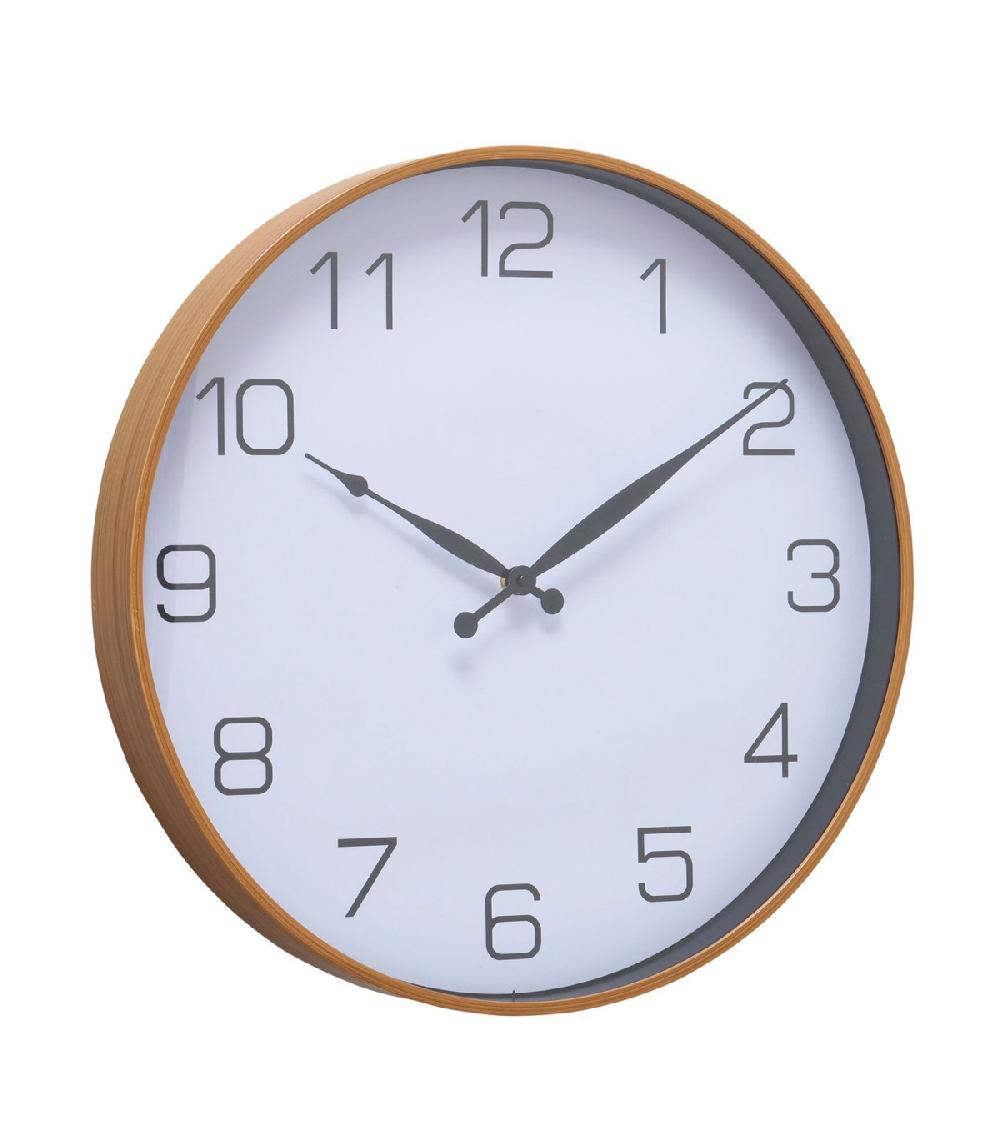 wadiga Horloge murale couleur bois 50x50x6cm