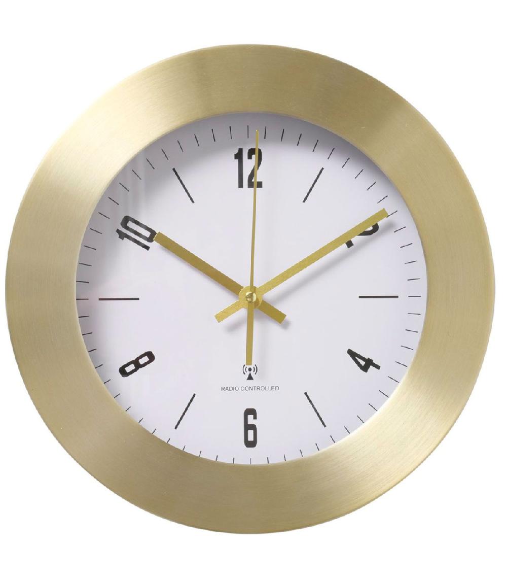wadiga Horloge murale métal doré 30x30x4.8cm