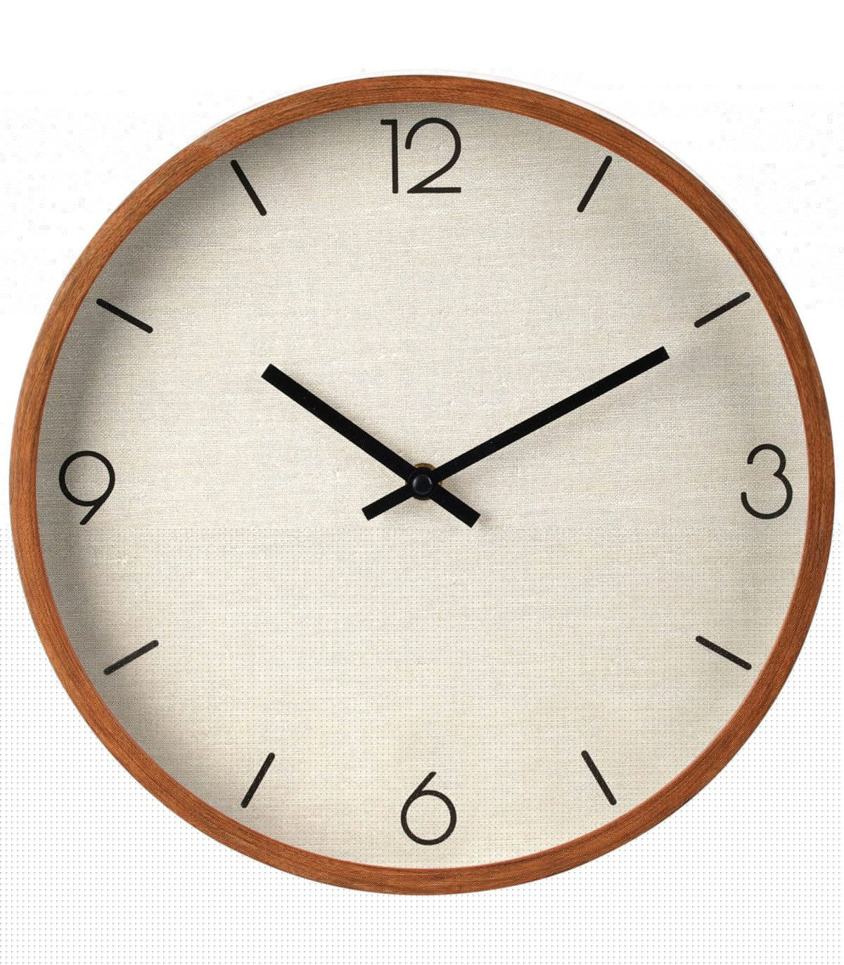 wadiga Horloge murale ronde aspect bois 30x30x5cm