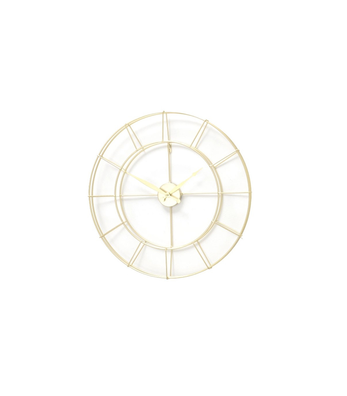wadiga Horloge Murale Ronde Dorée