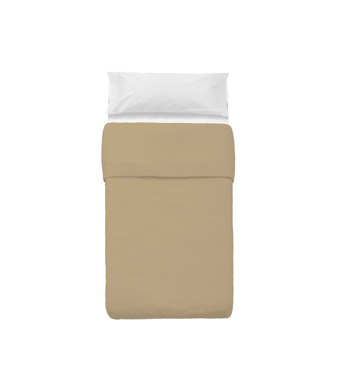 wadiga Housse de couette lit de 90 beige - 150x220cm