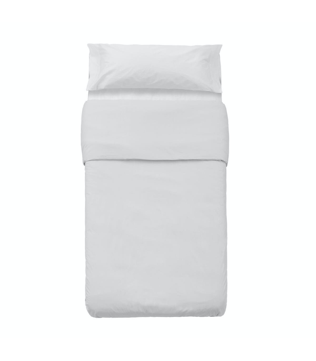 wadiga Housse de couette lit de 90 blanc - 150x220cm