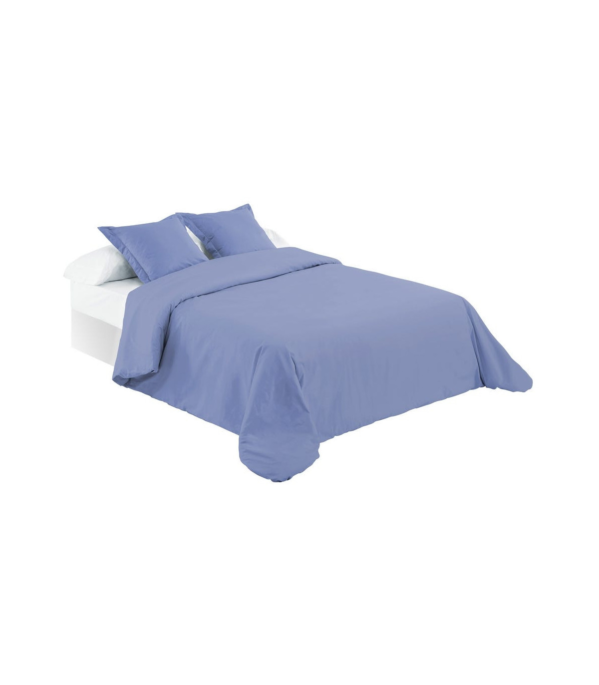 Wadiga Housse De Couette Lit Double Bleu - 220x240cm