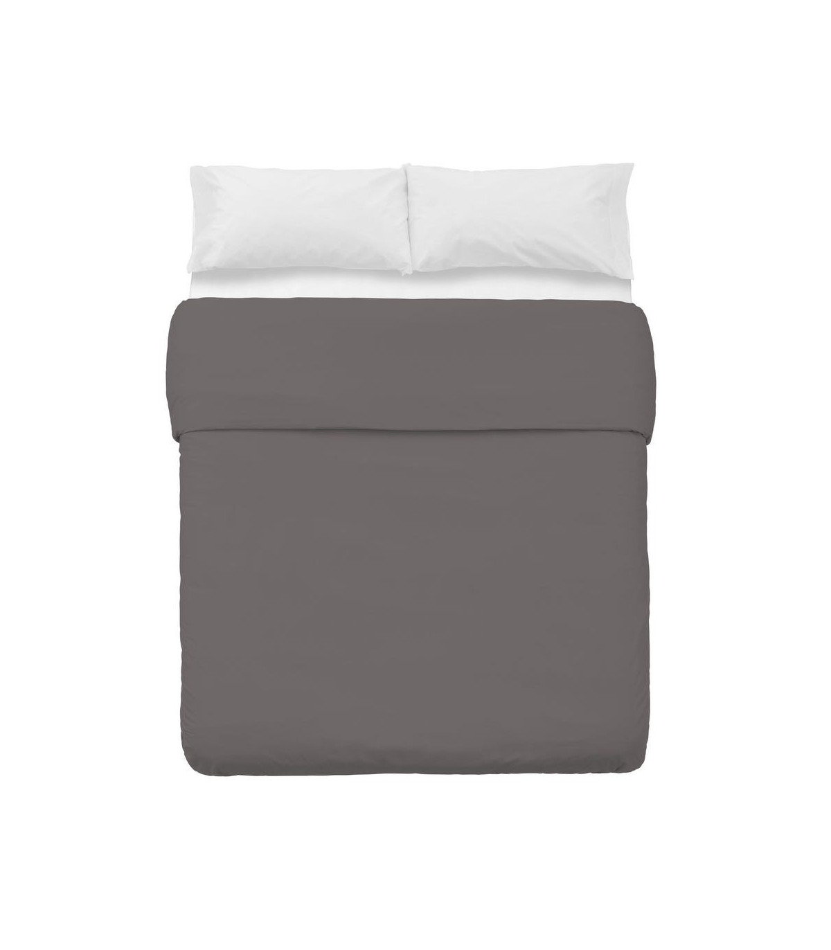 wadiga Housse de couette lit double gris - 220x240cm