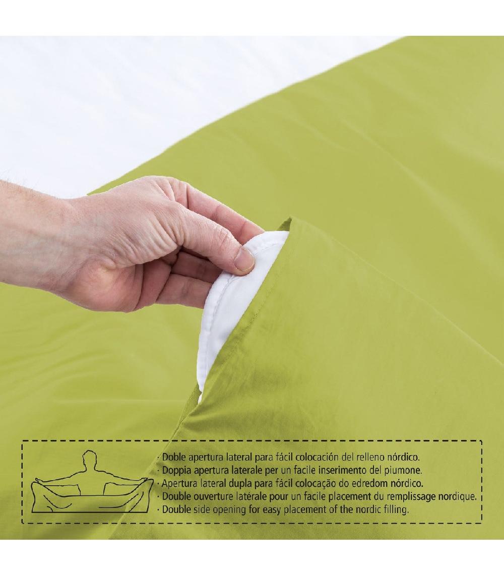 Wadiga Housse De Couette Lit Double Vert - 220x240cm