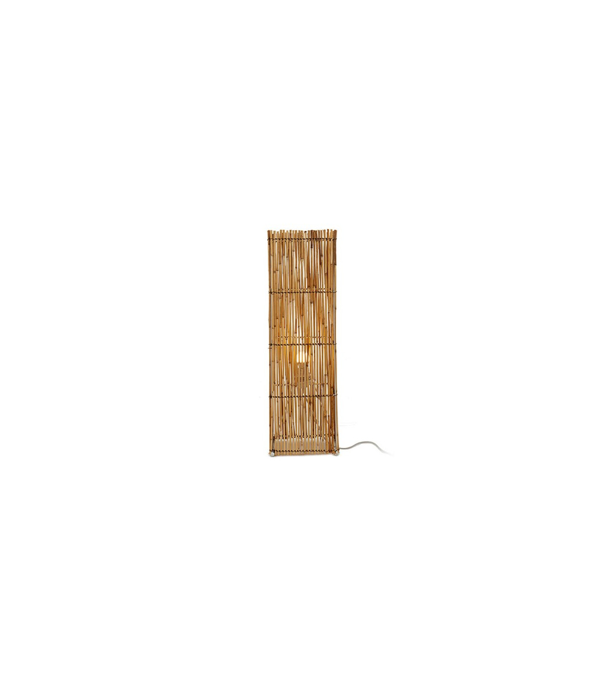 Wadiga Lampadaire Carré En Bambou