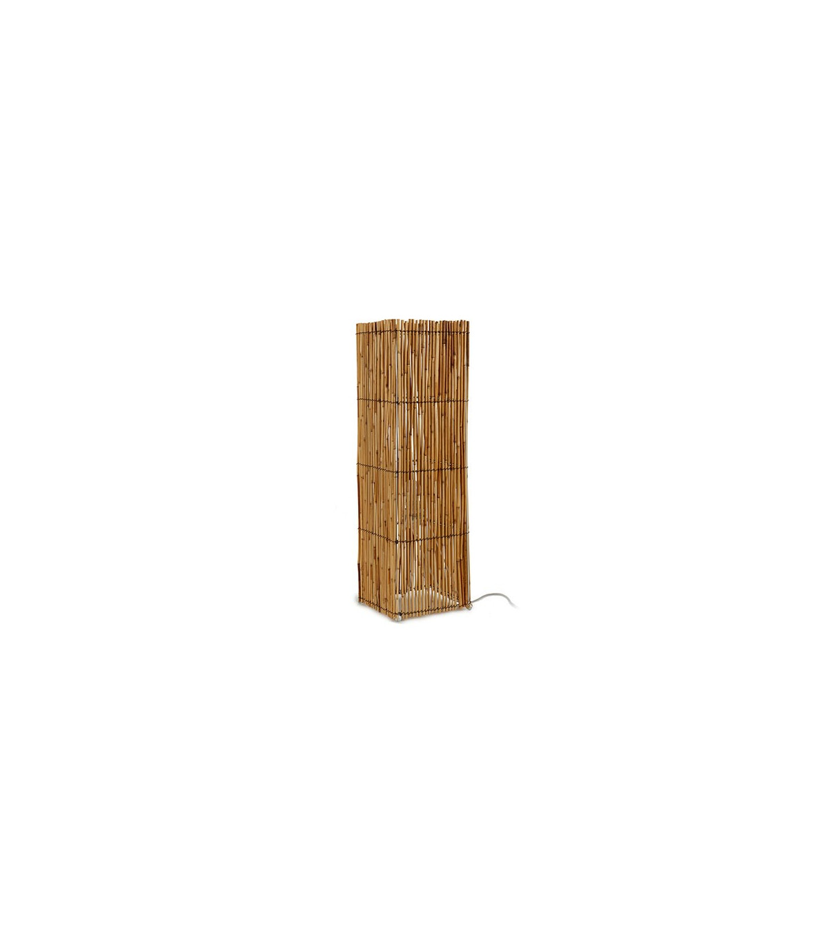 Wadiga Lampadaire Carré En Bambou