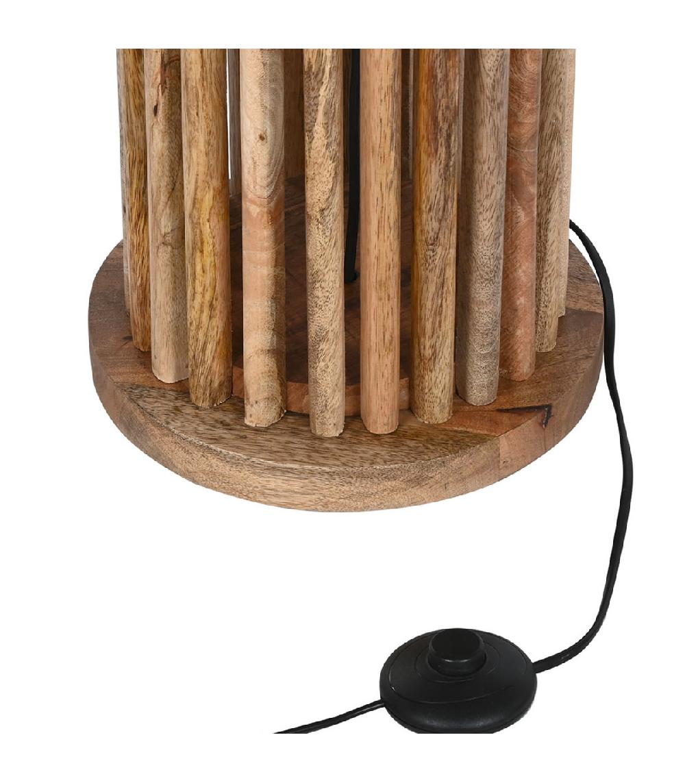 Wadiga Lampadaire En Bois De Mangue 25x25x102cm