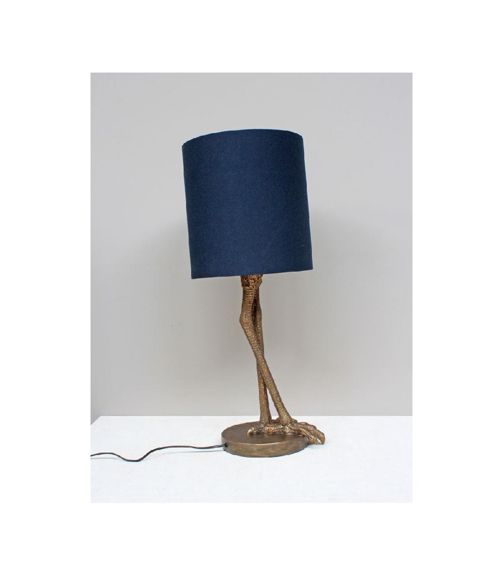 Wadiga Lampe à Poser Bipède Et Son Abat-jour Bleu