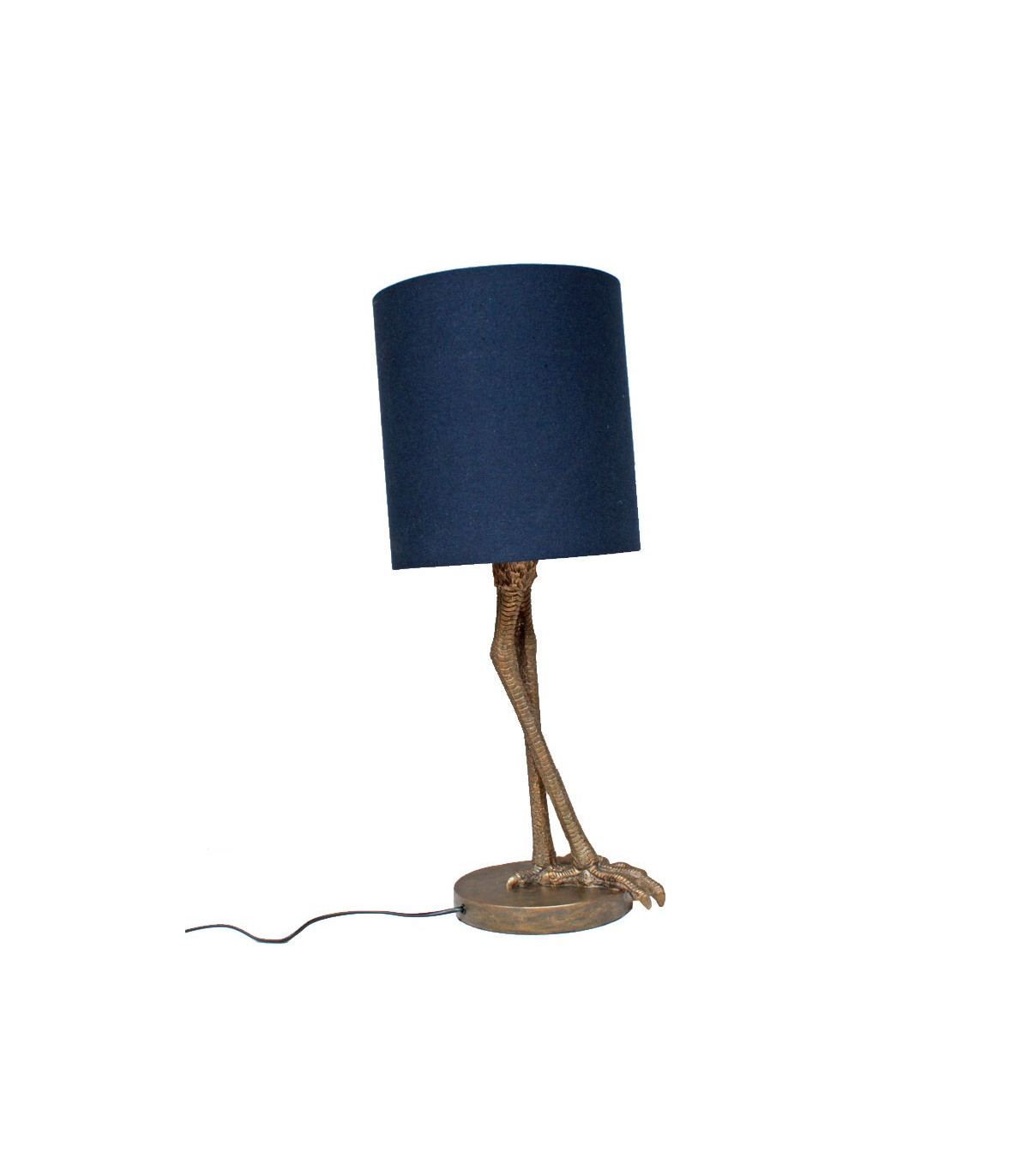wadiga Lampe à Poser Bipède et son Abat-jour Bleu