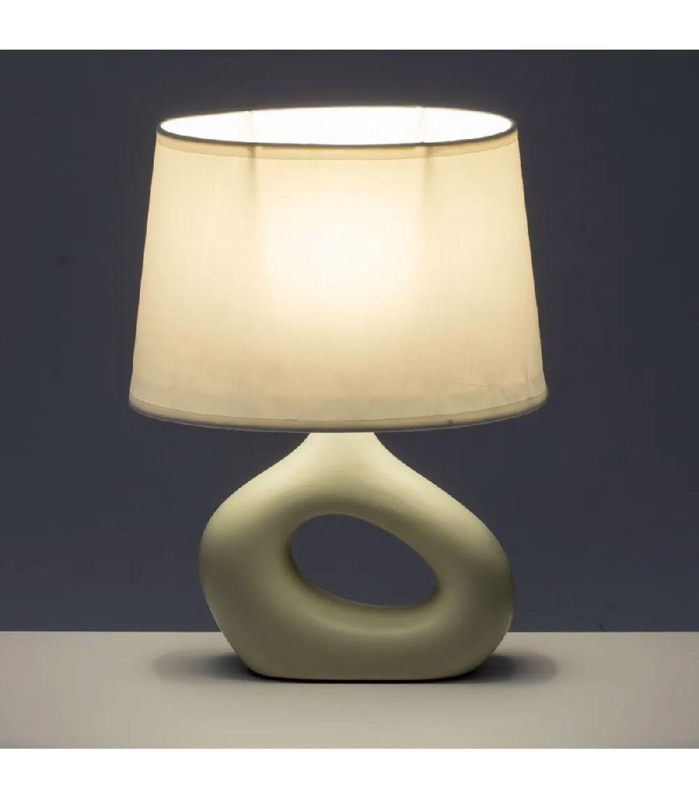 Wadiga Lampe à Poser Céramique Beige 23x13x30cm