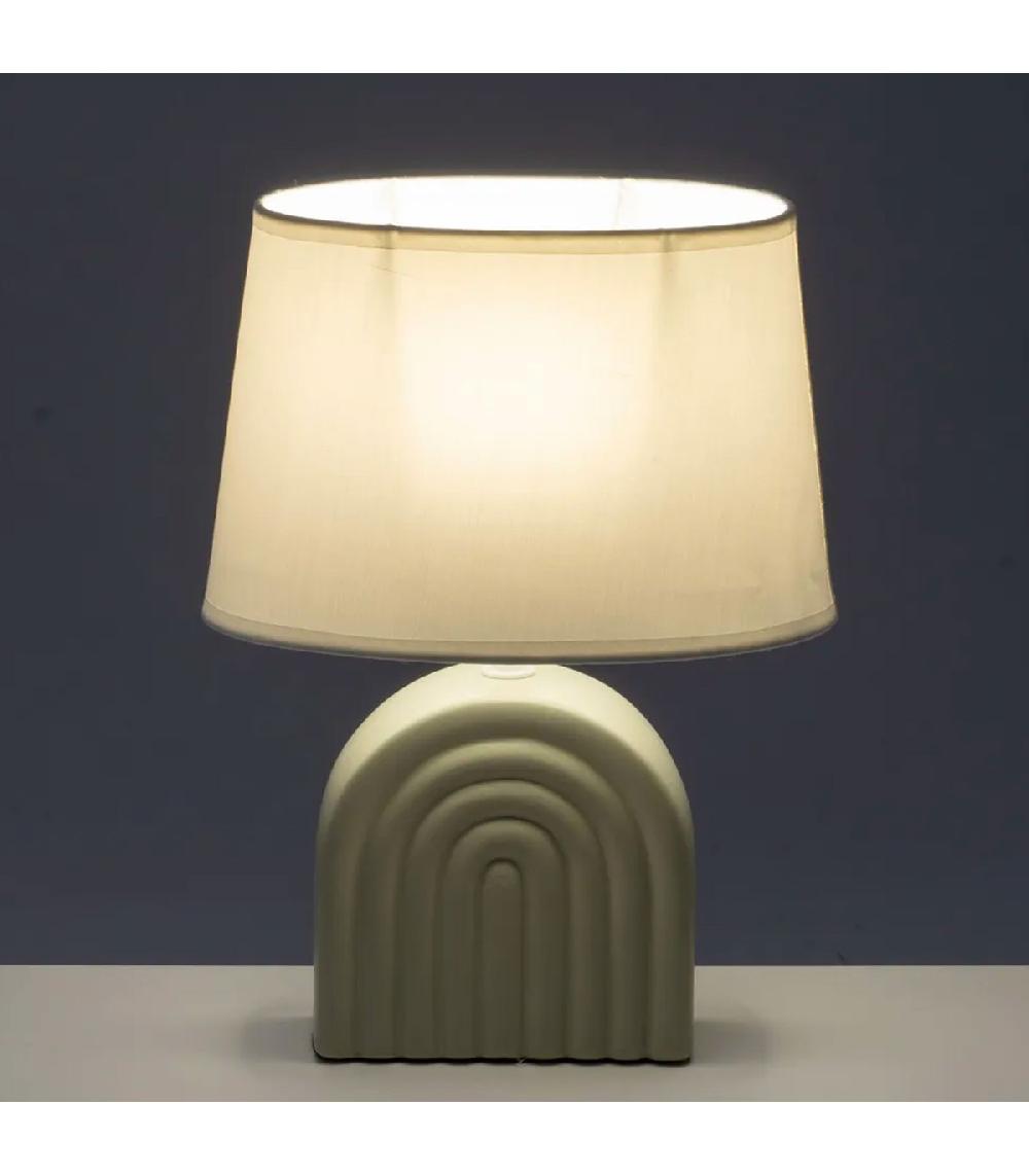 Wadiga Lampe à Poser Céramique Beige 23x13x31cm