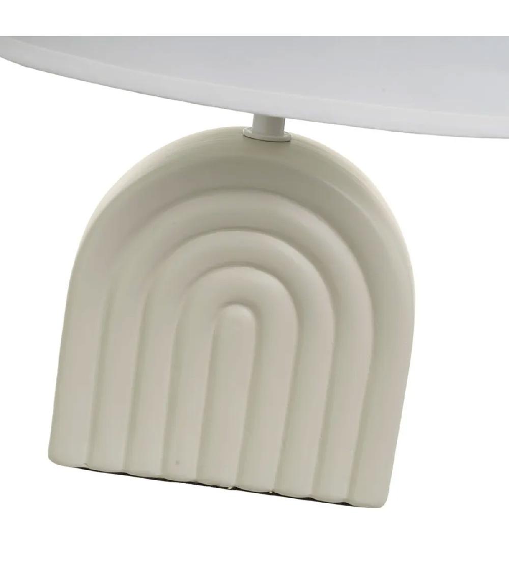 Wadiga Lampe à Poser Céramique Beige 23x13x31cm