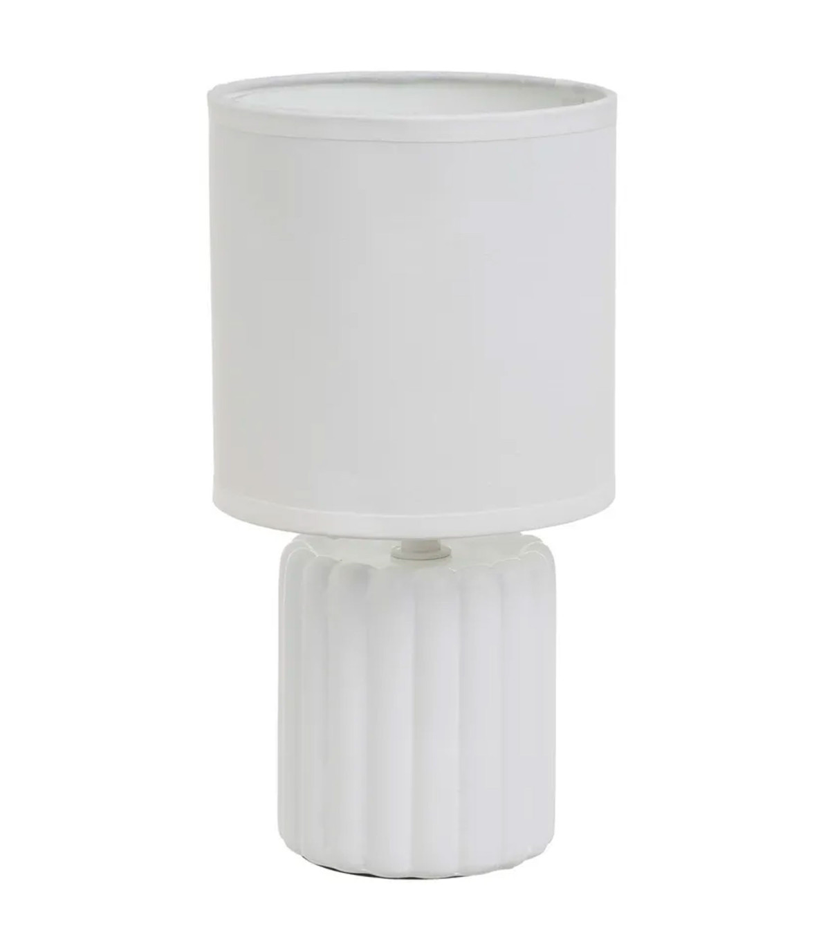 wadiga Lampe à poser céramique blanche 13x13x24cm