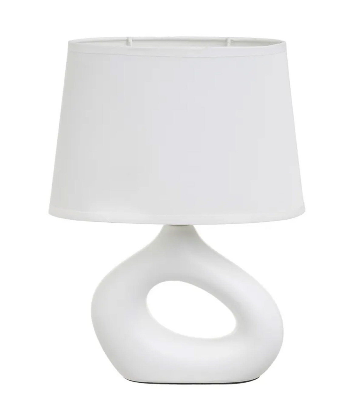 wadiga Lampe à poser céramique blanche 23x13x30cm